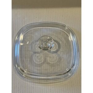 Vintage Pyrex A-9-C 8 Inch Square Replacement Glass Lid Only (Made in the USA)